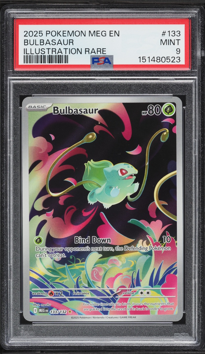 2025 Pokemon Mega Evolution IR Bulbasaur #133 PSA 9 MINT