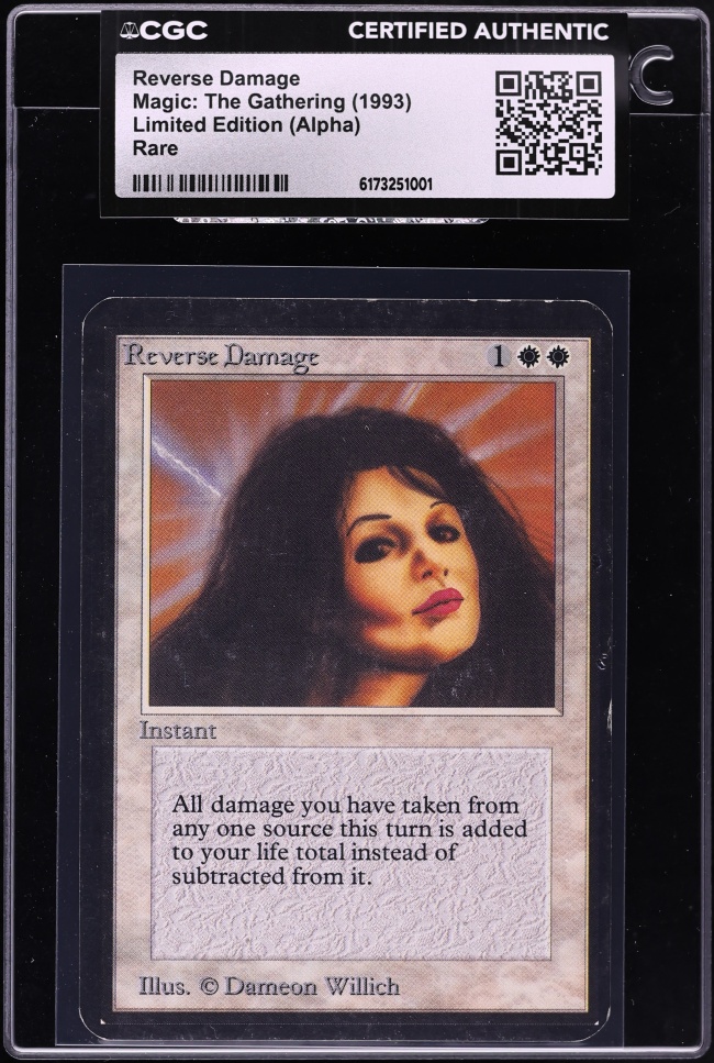 1993 Magic The Gathering MTG Alpha Reverse Damage CGC AUTH