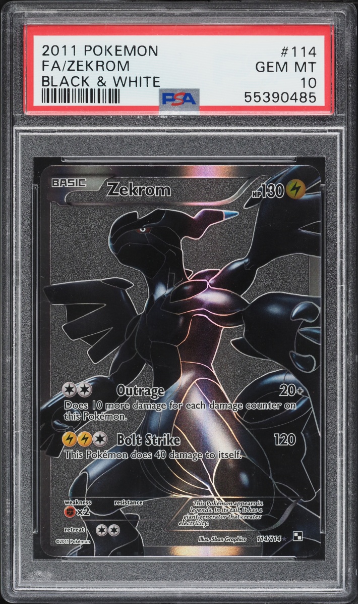 2011 Pokemon Black & White Full Art Zekrom #114 PSA 10 GEM MINT