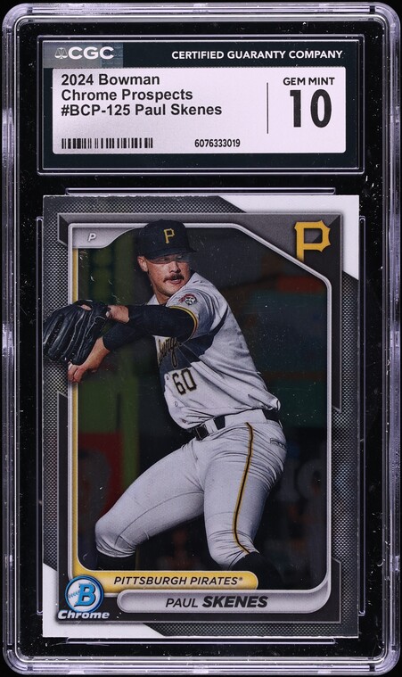 2024 Bowman Chrome Paul Skenes ROOKIE #BCP-125 CGC 10 GEM MINT