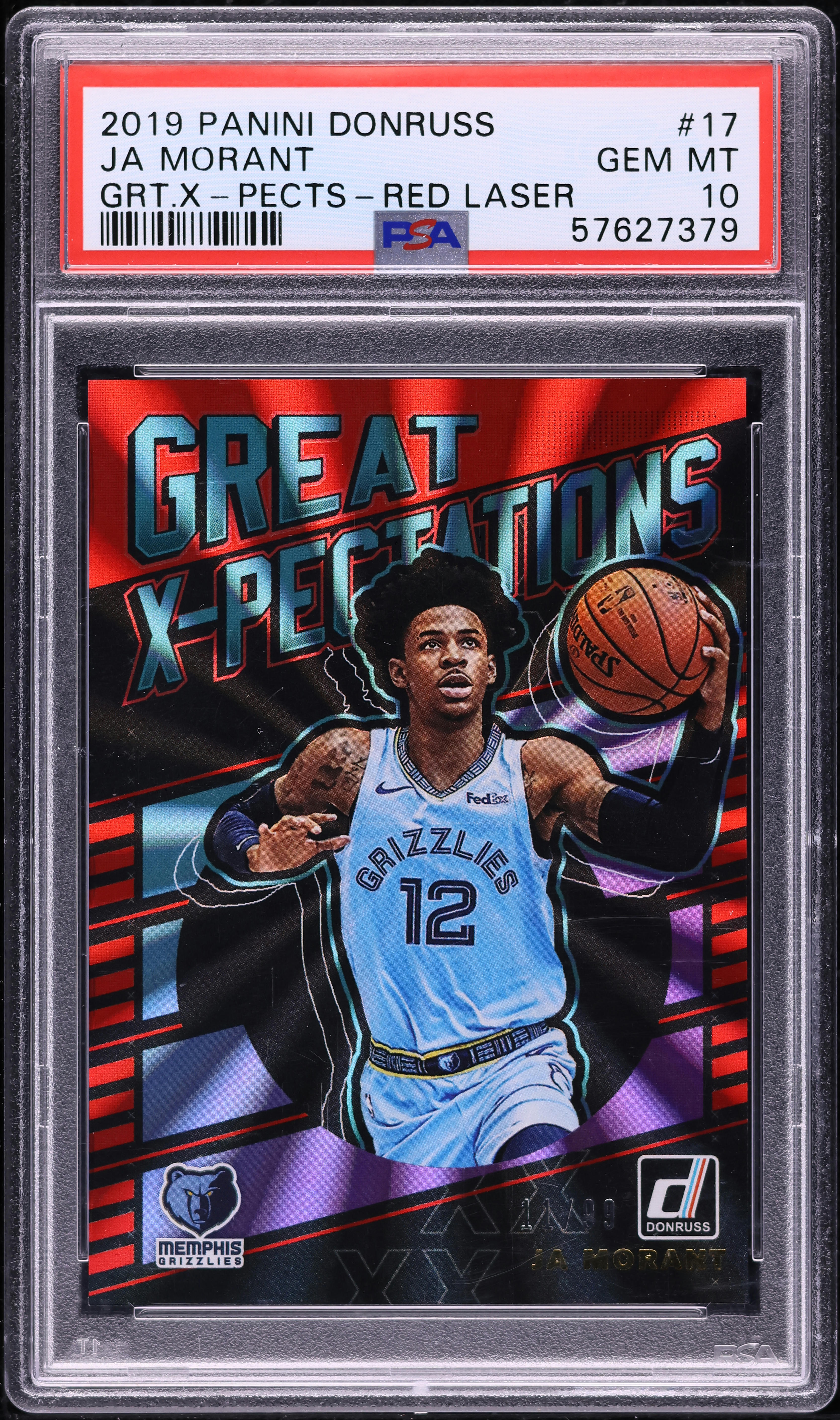 2019 Prizm Ja Morant Red Wave RC ルーキーカード PSA 10 2019-20 Panini Prizm Ja Morant Red White Blue Prizm RC