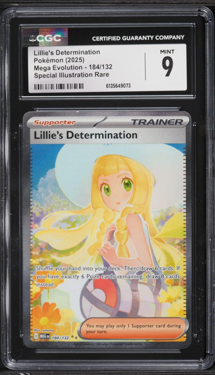 2025 Pokemon Mega Evolution SIR Lillie's Determination #184 CGC 9 MINT
