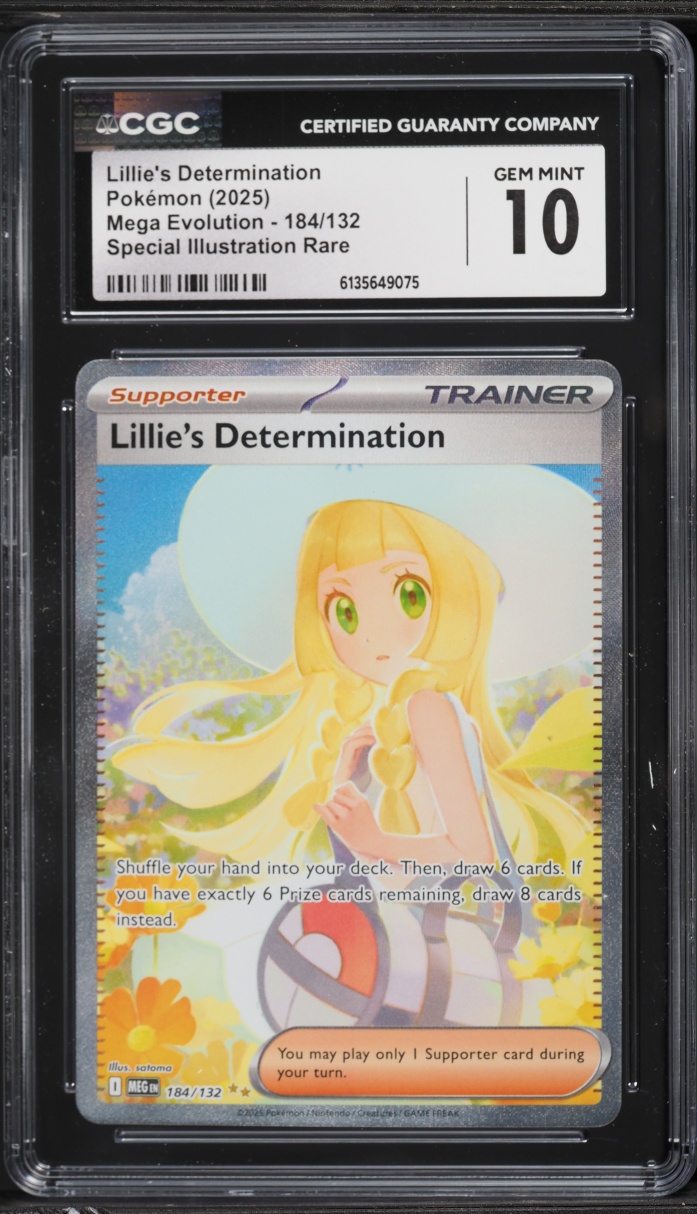 2025 Pokemon Mega Evolution SIR Lillie's Determination #184 CGC 10 GEM MINT