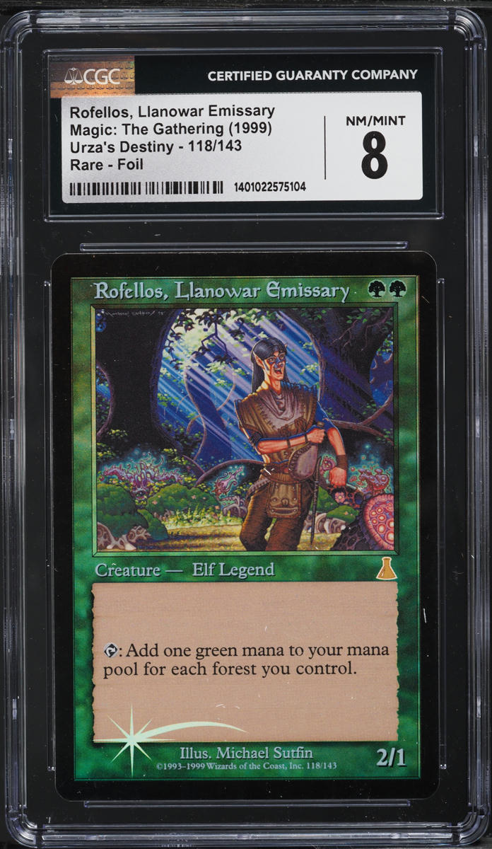 1999 Magic The Gathering MTG Urzas Destiny Foil Rofellos Llanowar ...