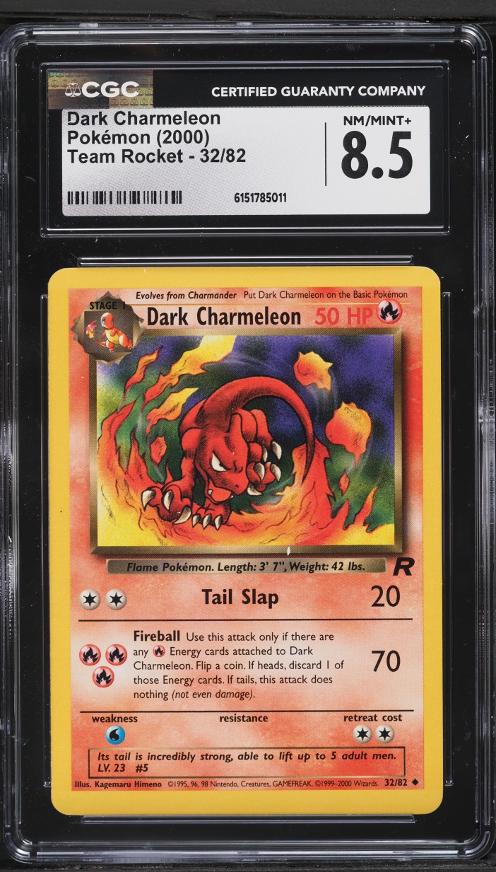 2000 Pokemon Team Rocket Dark Charmeleon #32 CGC 8.5 NM-MT+