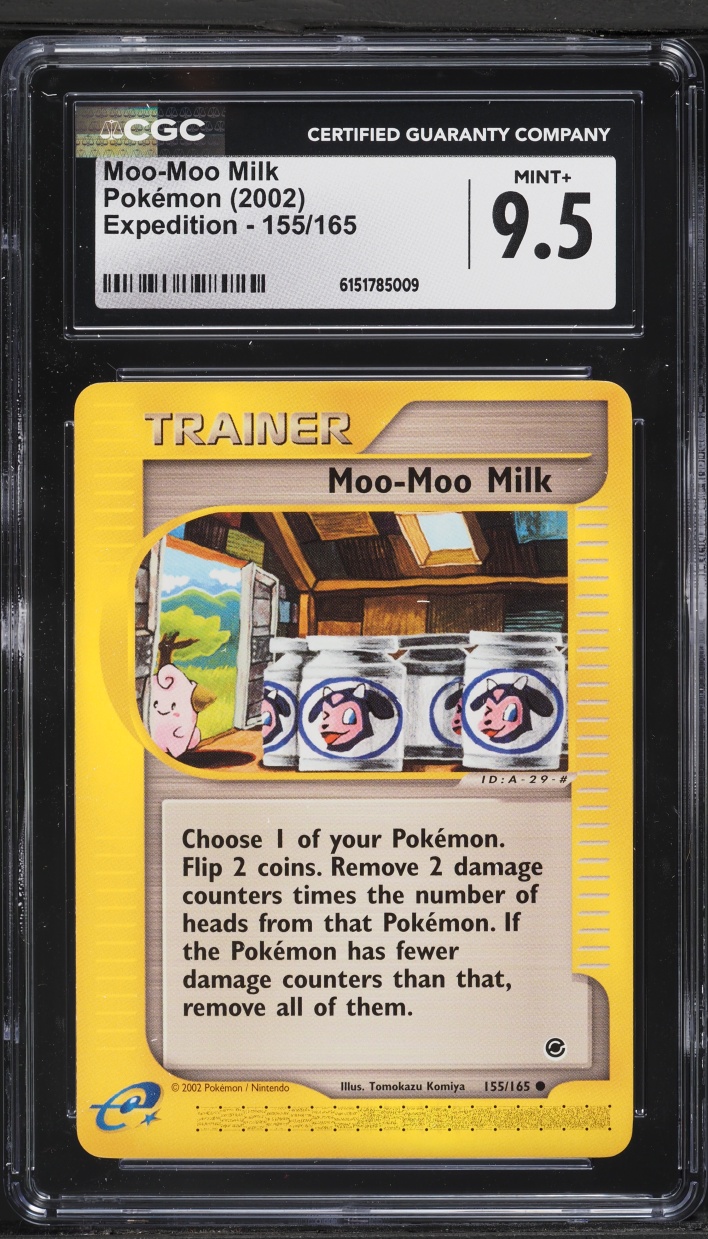 2002 Pokemon Expedition Moo-Moo Milk #155 CGC 9.5 MINT+