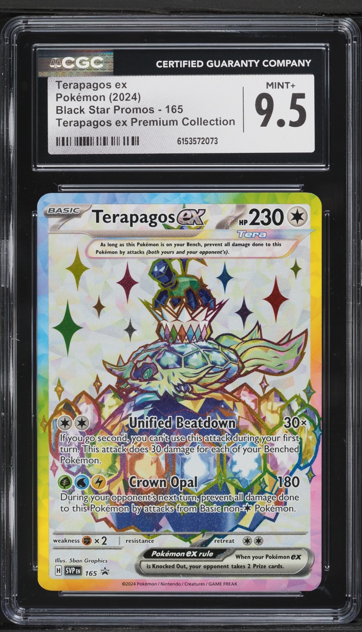2024 Pokemon Scarlet & Violet Promo Premium Collection Full Art Terapagos EX #165 CGC 9.5 MINT+