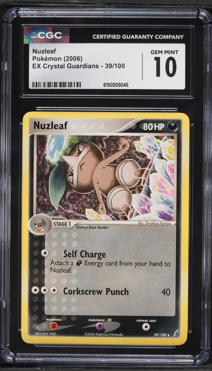 2006 Pokemon Ex Crystal Guardians Nuzleaf #39 CGC 10 GEM MINT