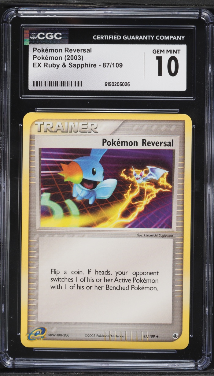 2003 Pokemon EX Ruby & Sapphire Pokemon Reversal #87 CGC 10 GEM MINT