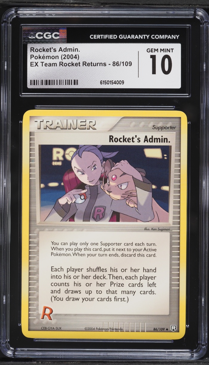 2004 Pokemon EX Team Rocket Returns Rocket's Admin. #86 CGC 10 GEM MINT