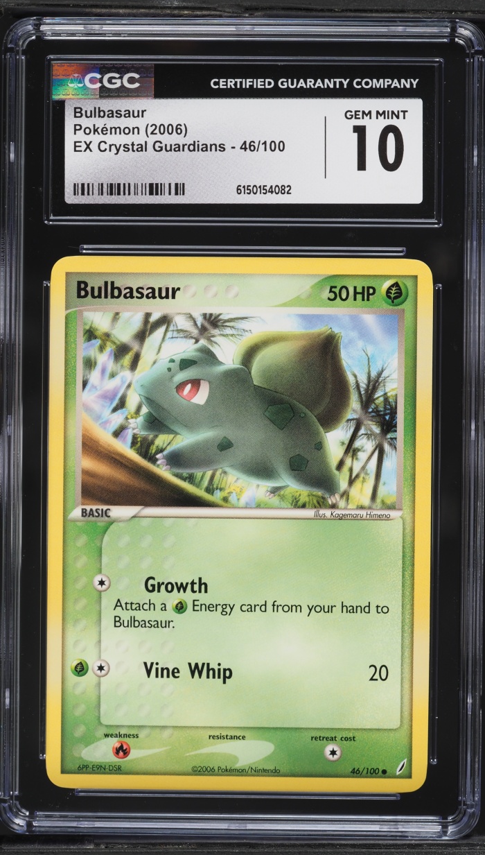 2006 Pokemon EX Crystal Guardians Bulbasaur #46 CGC 10 GEM MINT