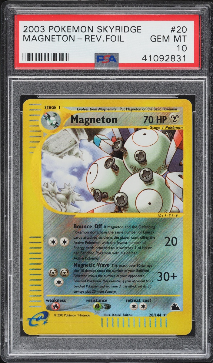 2003 Pokemon Skyridge Reverse Holo Magneton #20 PSA 10 GEM MINT