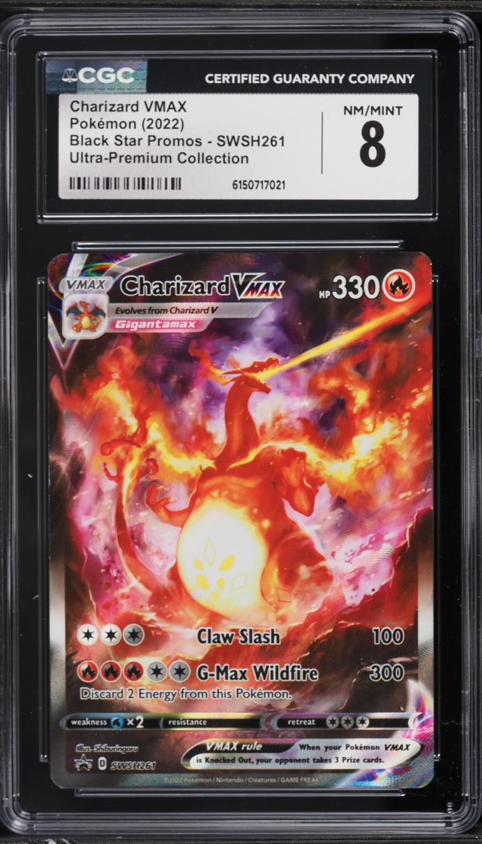 2022 Pokemon SWSH Promo Ultra Premium Collection Alt Art Charizard VMAX #SWSH261 CGC 8 NM-MT
