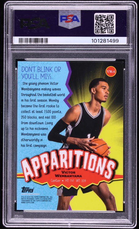 2023 Topps Mercury Insert Blue Refractor Victor Wembanyama ROOKIE /75 #VW-4 PSA 10 GEM MINT