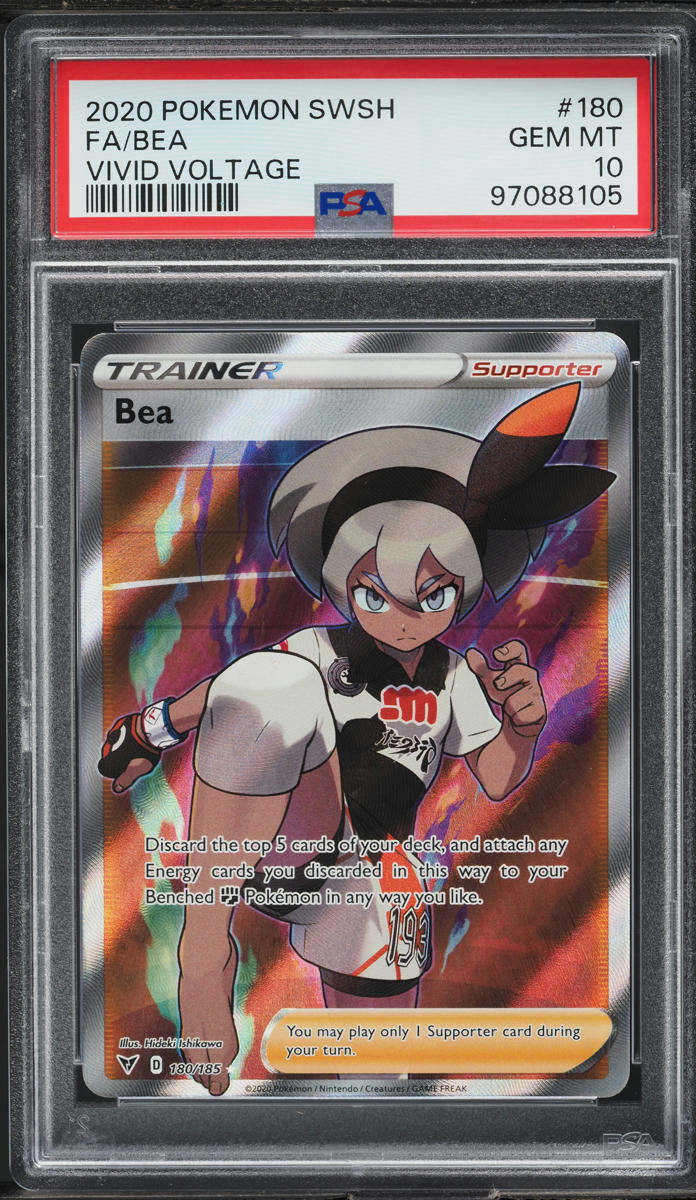 2020 Pokemon Sword & Shield Vivid Voltage Full Art Bea #180 PSA 10 GEM MINT