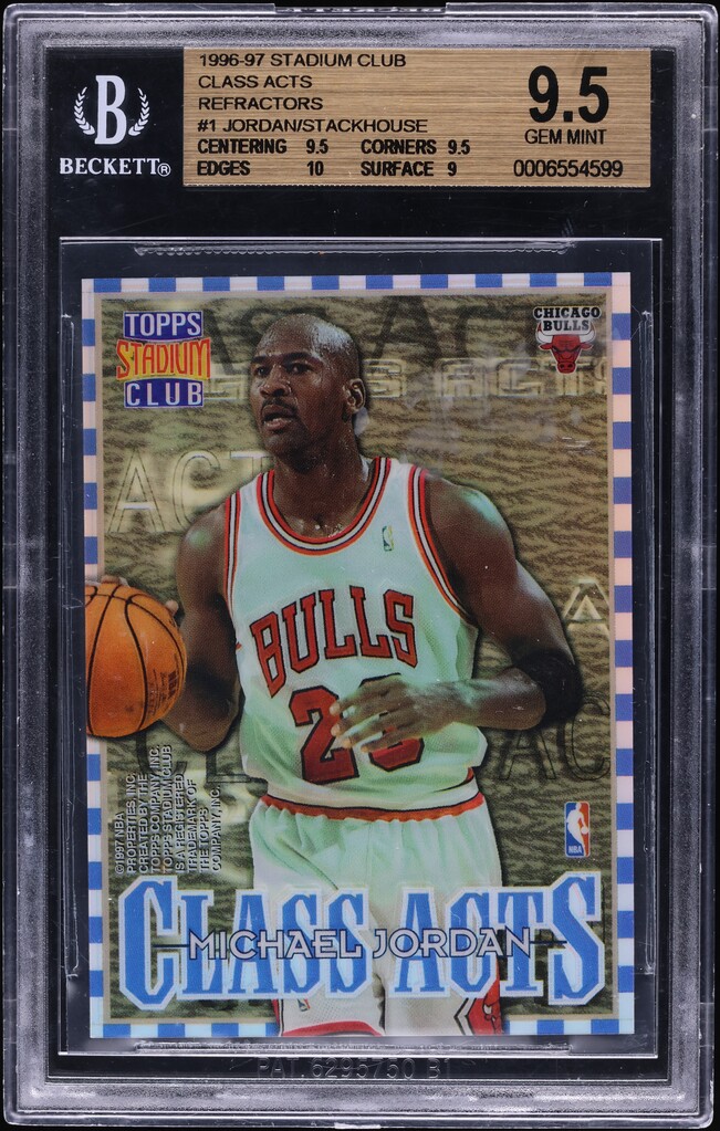 1996 Ultra Basketball Michael Jordan #16 SGC 9 MINT on Fanatics