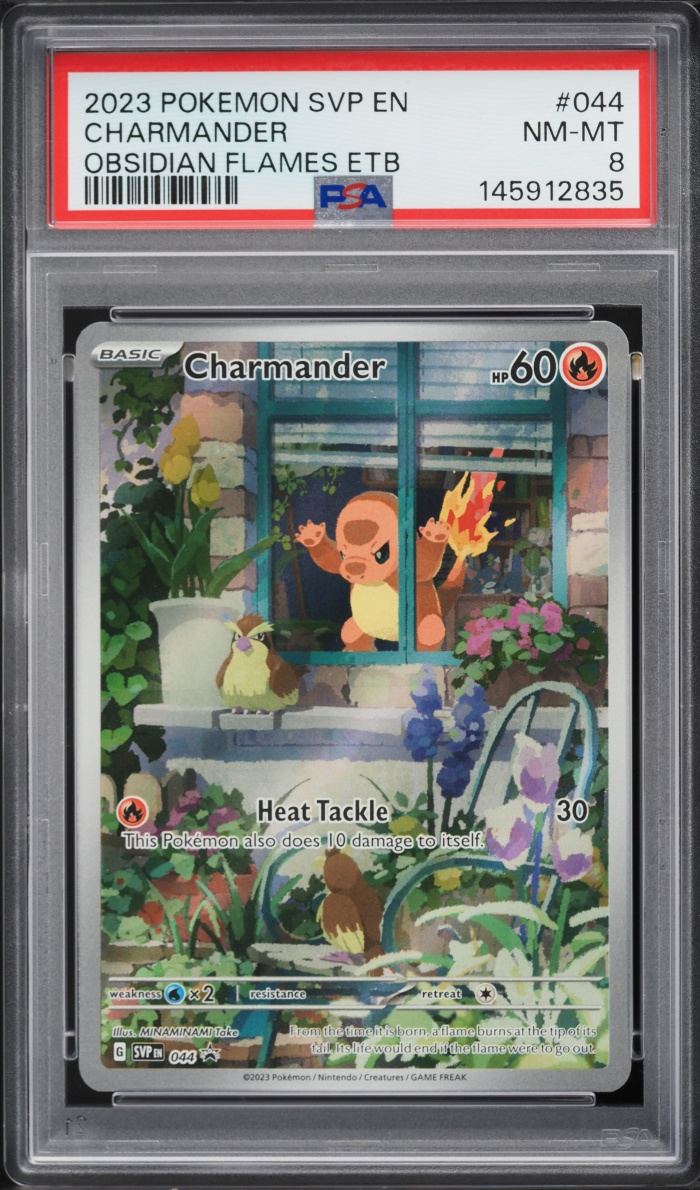 2023 Pokemon Scarlet & Violet Promo Obsidian Flames ETB Full Art Charmander #44 PSA 8 NM-MT