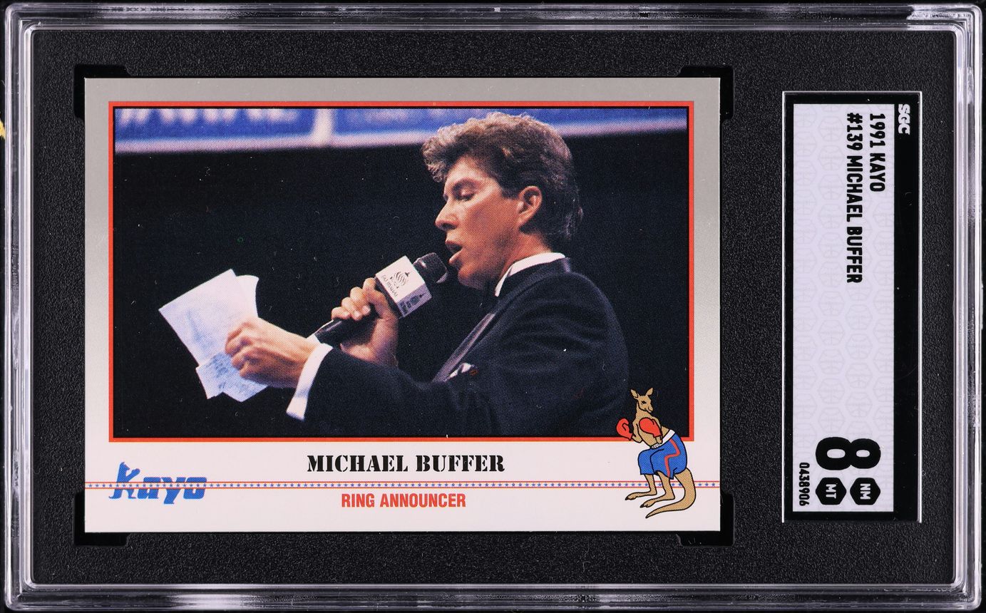 1991 Kayo Boxing Michael Buffer #139 SGC 8 NM-MT