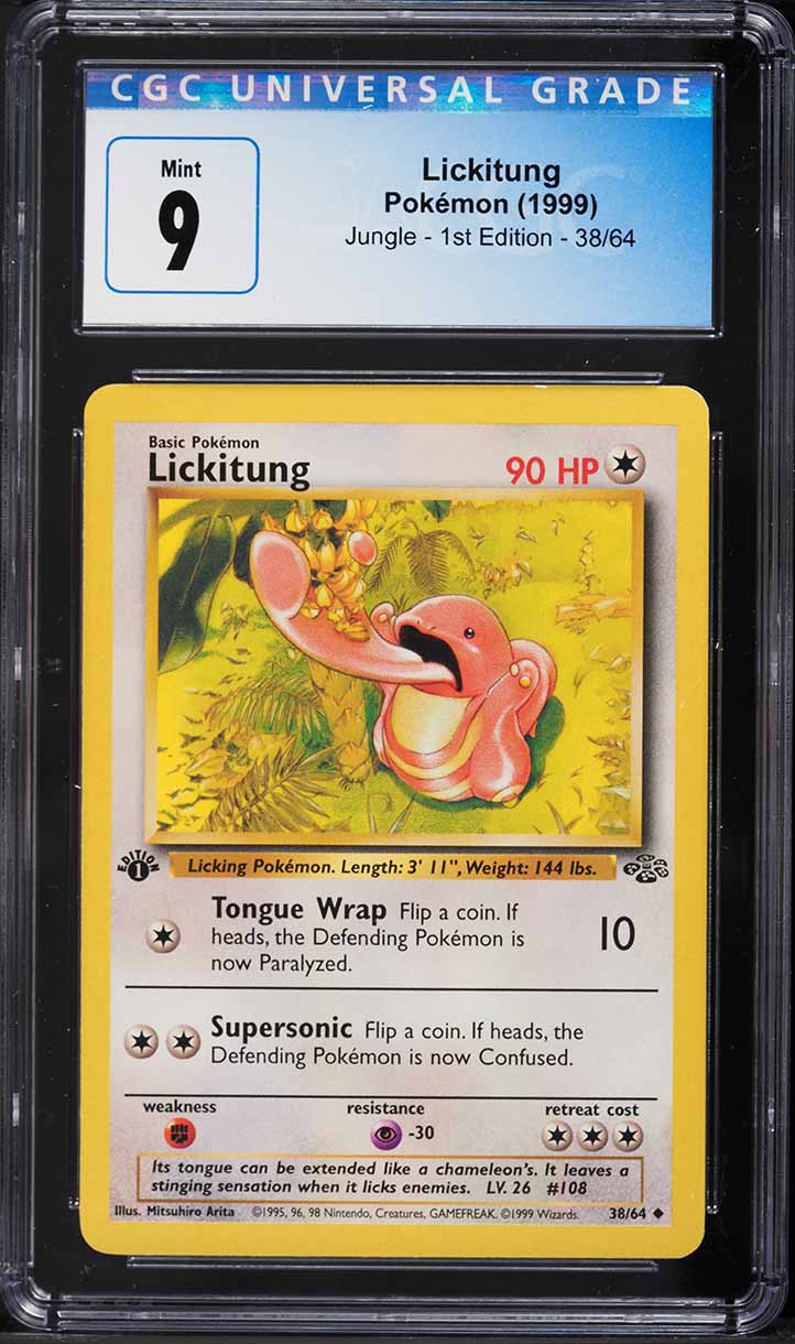 1999 Pokemon Jungle 1st Edition Lickitung #38 CGC 9 MINT