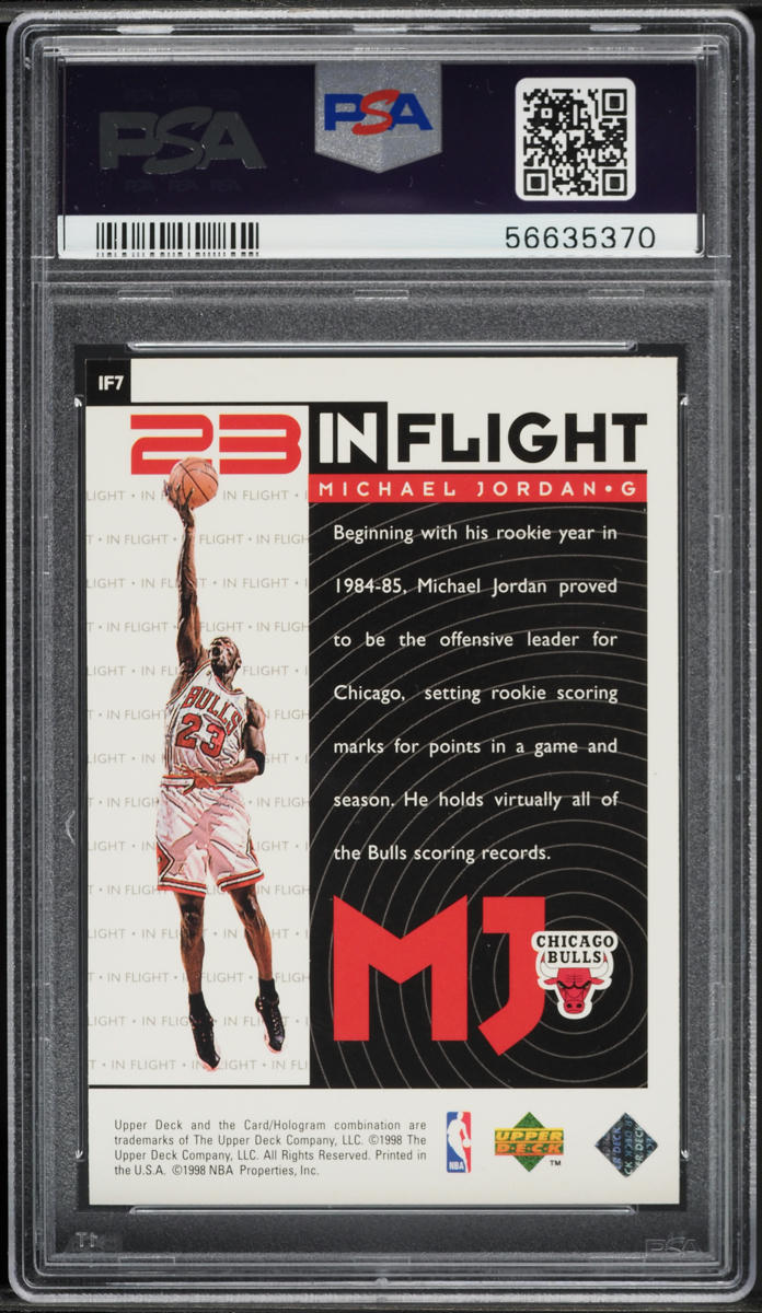 1998 Upper Deck MJ Living Legend In Flight Michael Jordan #IF7 PSA 10 GEM MINT