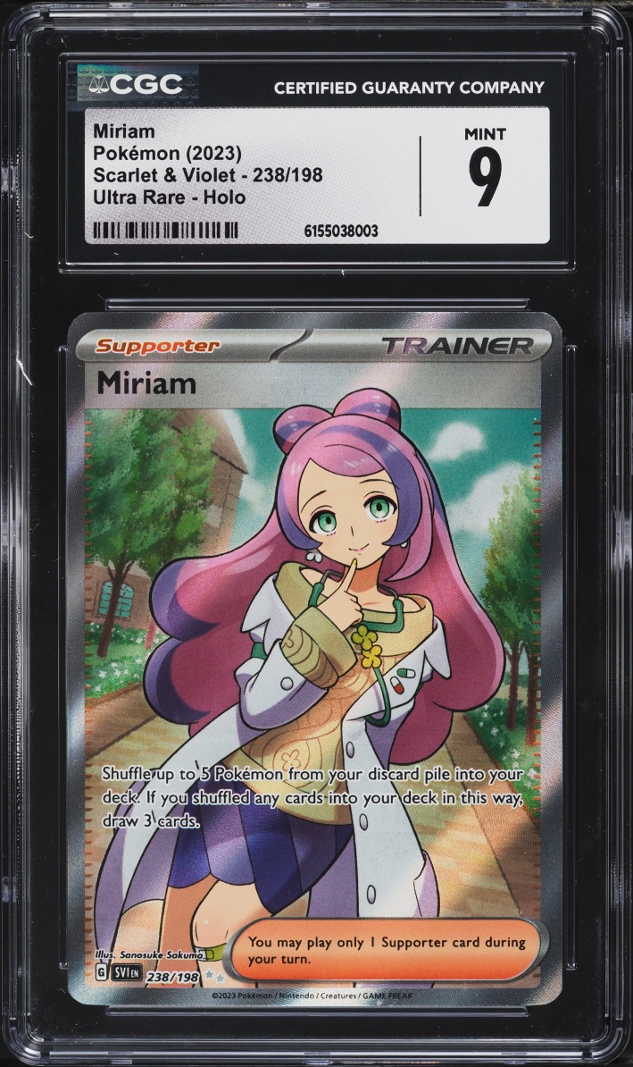 2023 Pokemon Scarlet & Violet Full Art Miriam #238 CGC 9 MINT