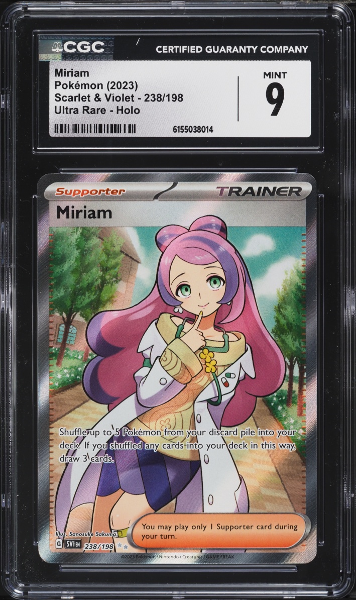 2023 Pokemon Scarlet & Violet Full Art Miriam #238 CGC 9 MINT