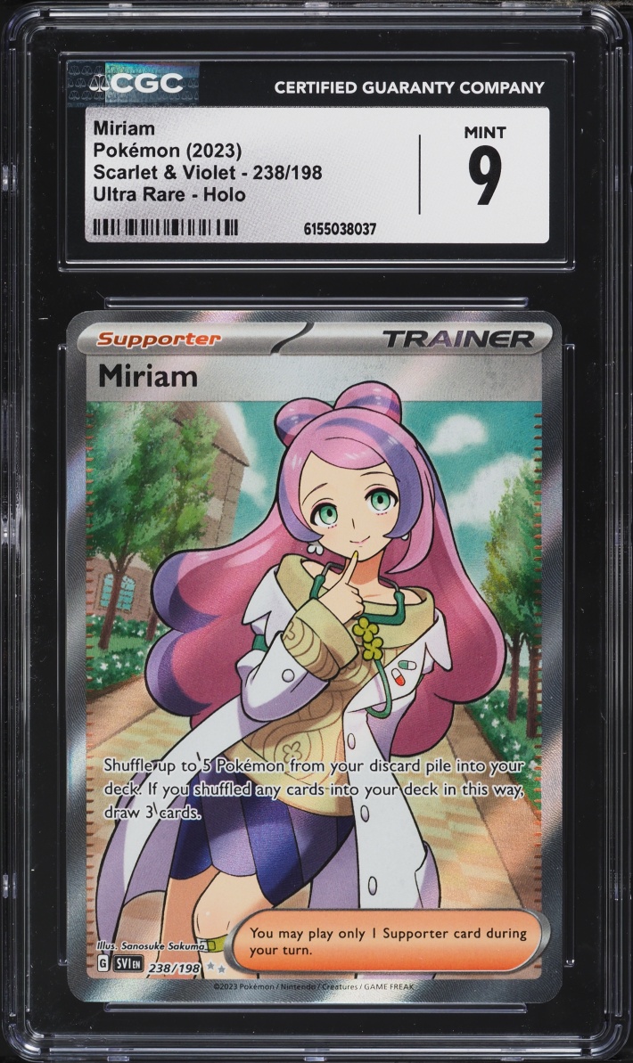 2023 Pokemon Scarlet & Violet Full Art Miriam #238 CGC 9 MINT