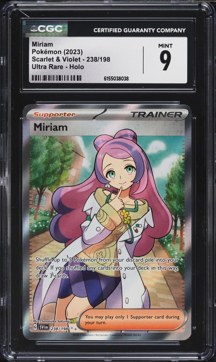 2023 Pokemon Scarlet & Violet Full Art Miriam #238 CGC 9 MINT