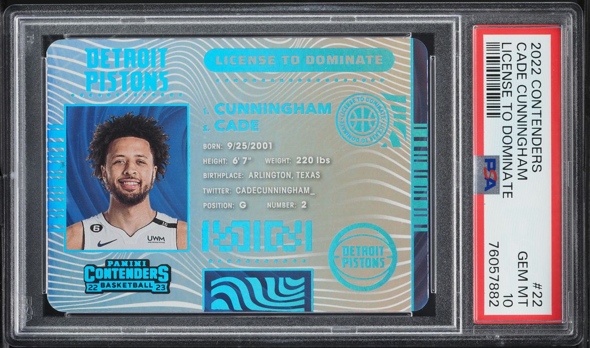 2022 Panini Contenders License To Dominate Cade Cunningham #22 PSA 10 GEM MINT