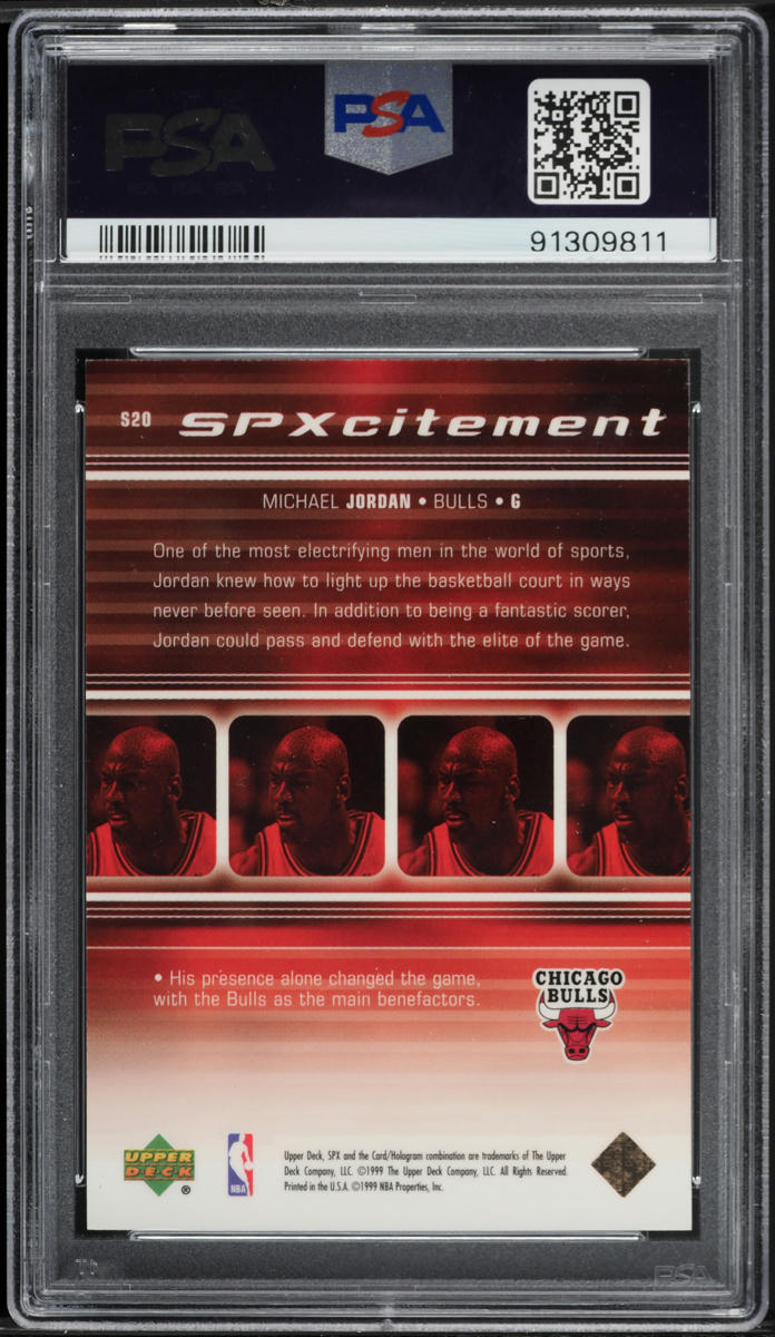 1999 SPx SPxcitement Michael Jordan #S20 PSA 9 MINT