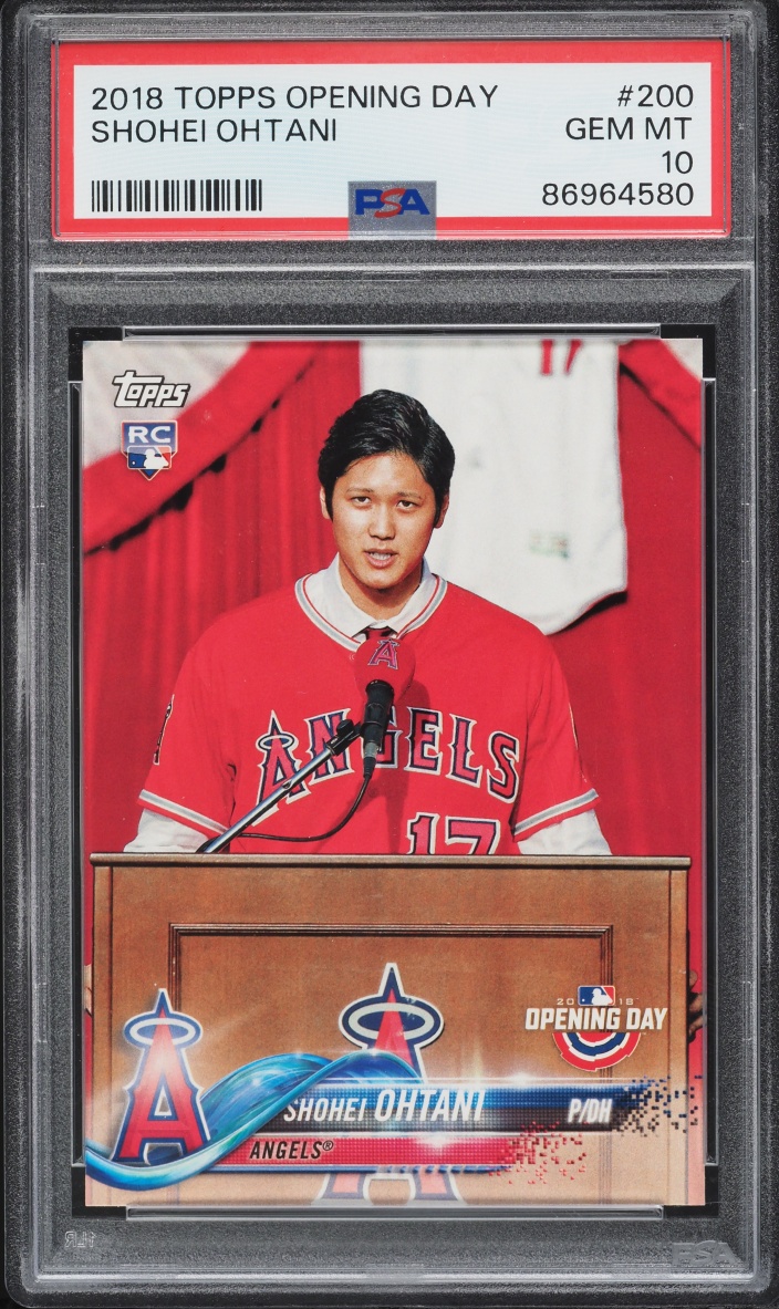2018 Topps Opening Day Shohei Ohtani ROOKIE #200 PSA 10 GEM MINT