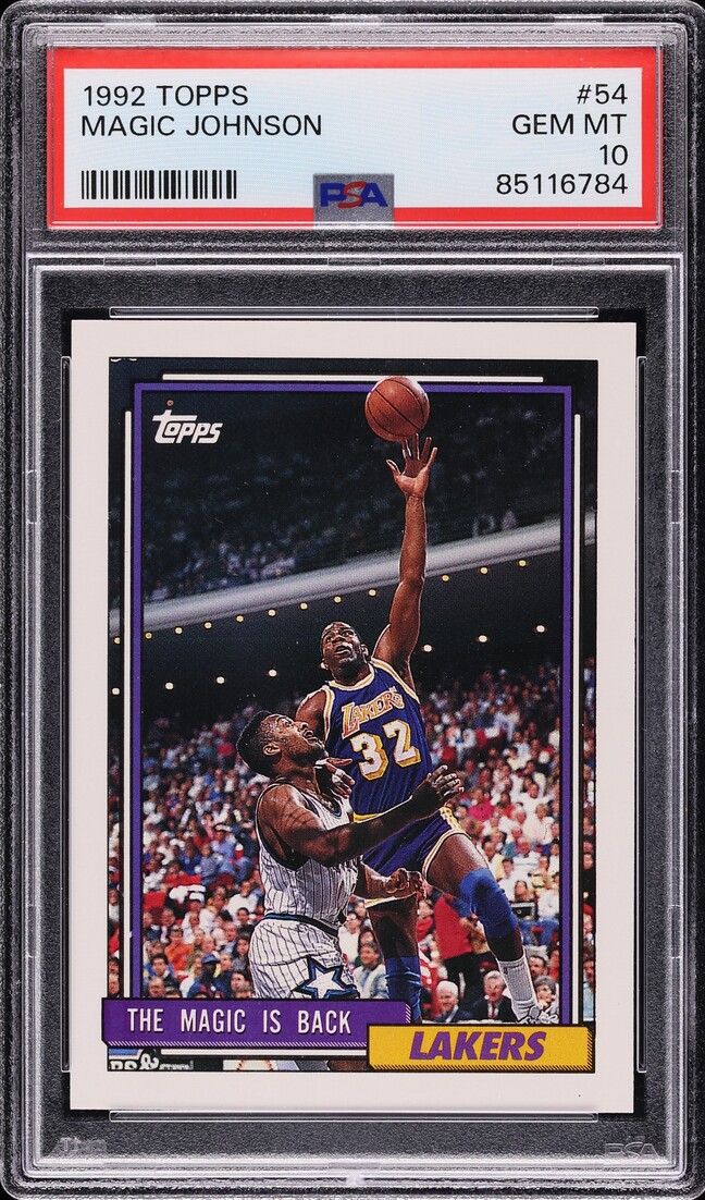 1992 Topps Basketball Magic Johnson #54 PSA 10 GEM MINT