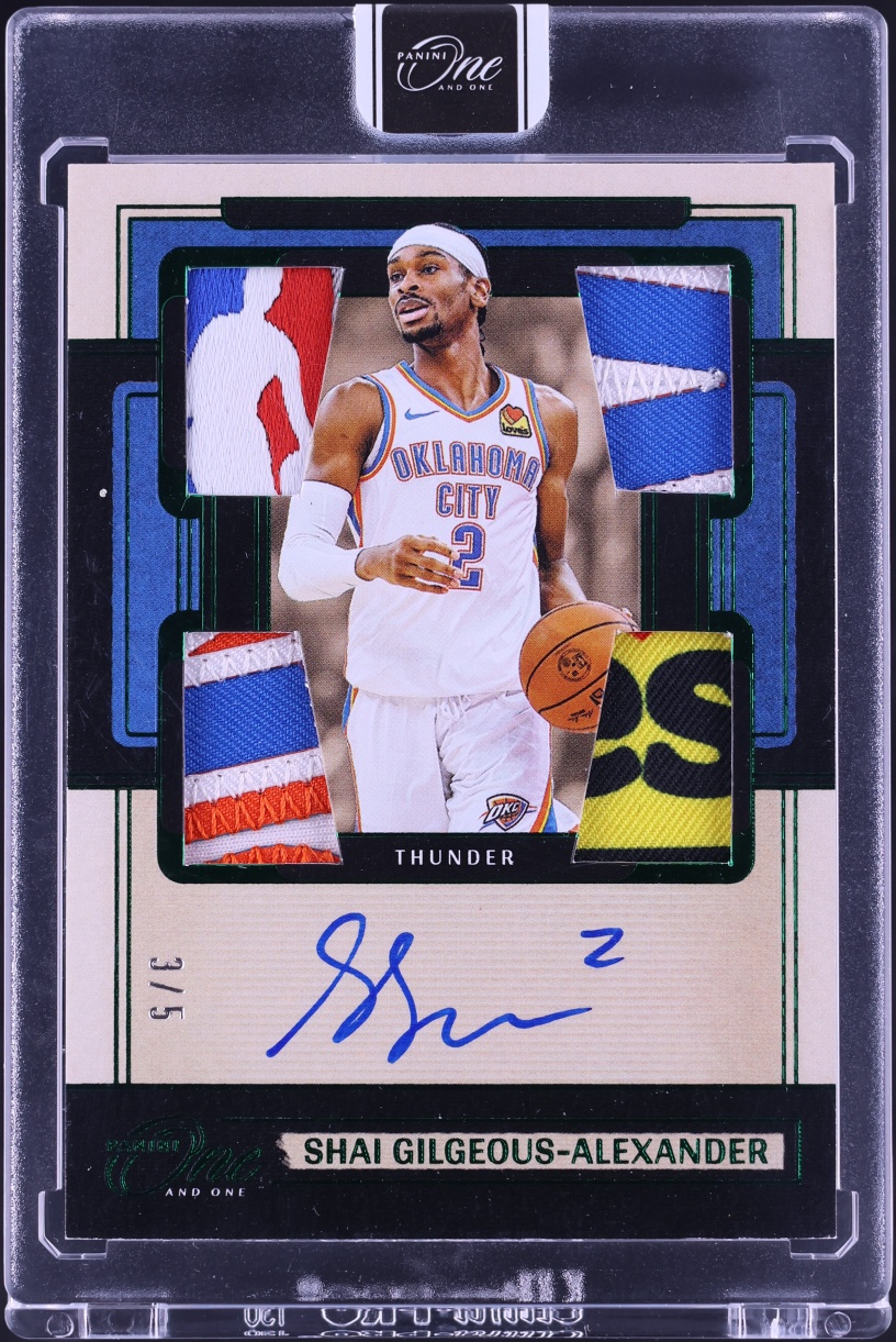 2024 Panini One And One Quad Green Shai Gilgeous-Alexander PATCH AUTO /5 #QPA-SGA