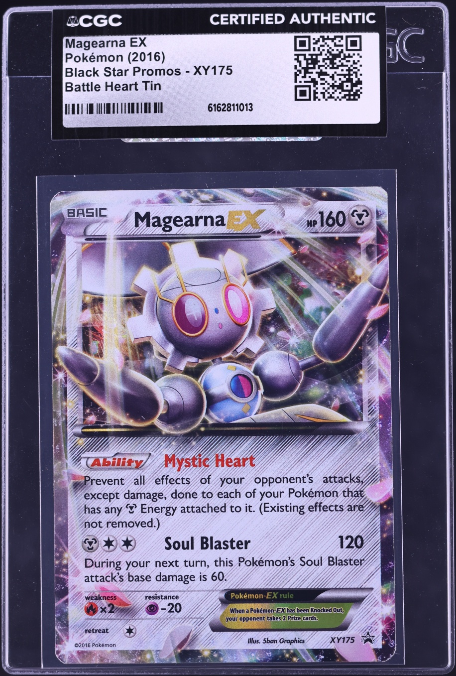 2016 Pokemon XY Black Star Promo Battle Heart Tin Holo Magearna Ex #XY175 CGC AUTH