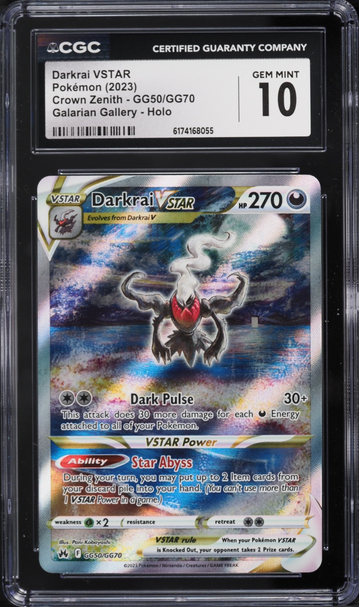 2023 Pokemon SWSH Crown Zenith Galarian Gallery Alt Art Darkrai VSTAR #GG50 CGC 10 GEM MINT