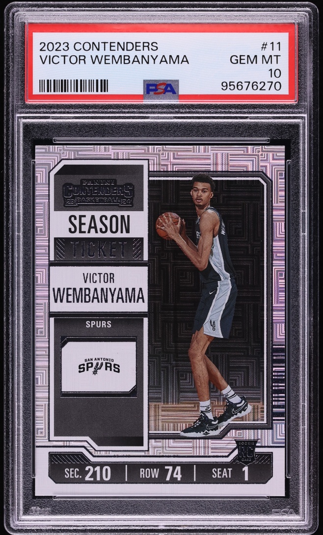 2023 Panini Contenders Victor Wembanyama ROOKIE #11 PSA 10 GEM MINT