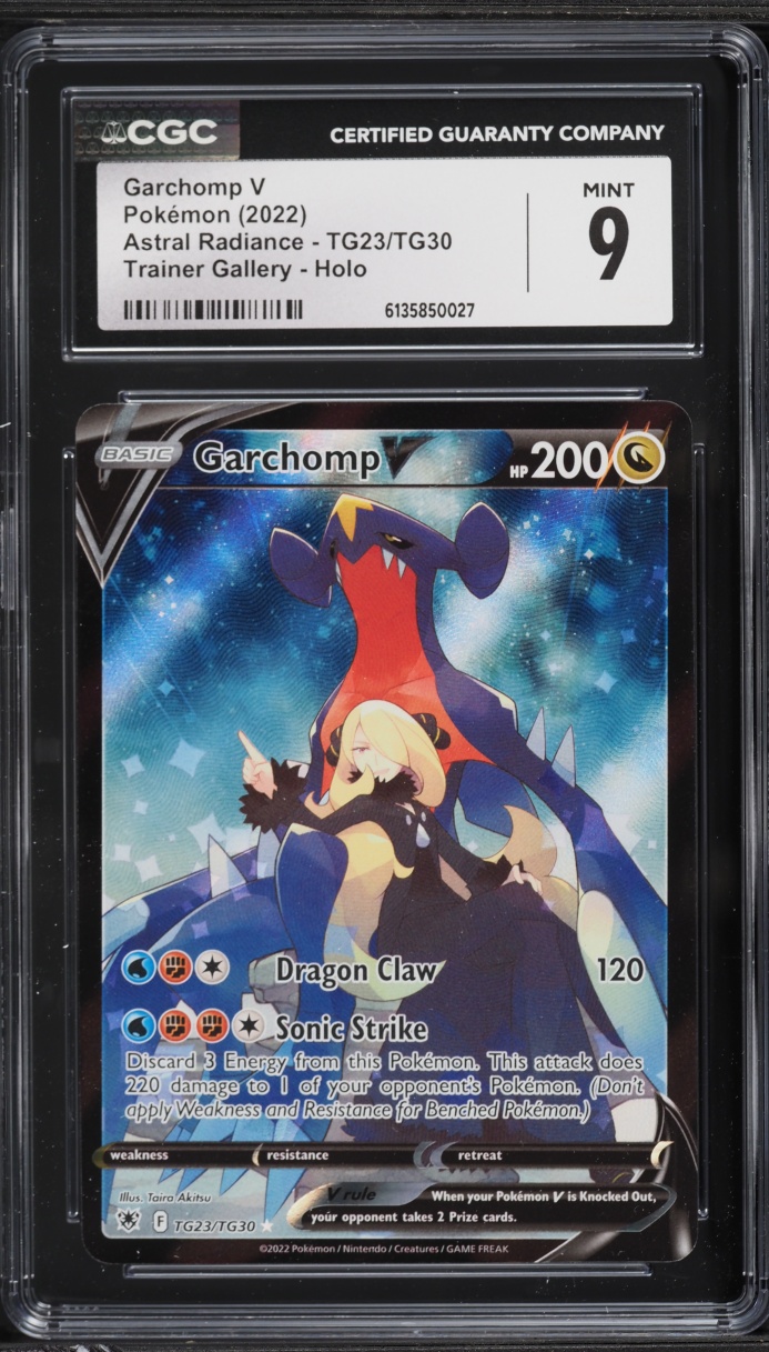 2022 Pokemon Sword & Shield Astral Radiance Full Art Garchomp V #TG23 CGC 9 MINT