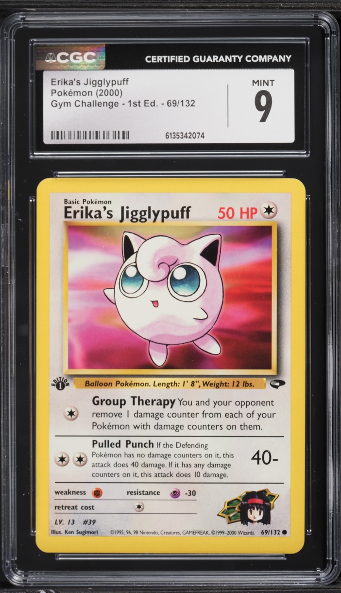 2000 Pokemon Gym Challenge 1st Edition Erika's Jigglypuff #69 CGC 9 MINT