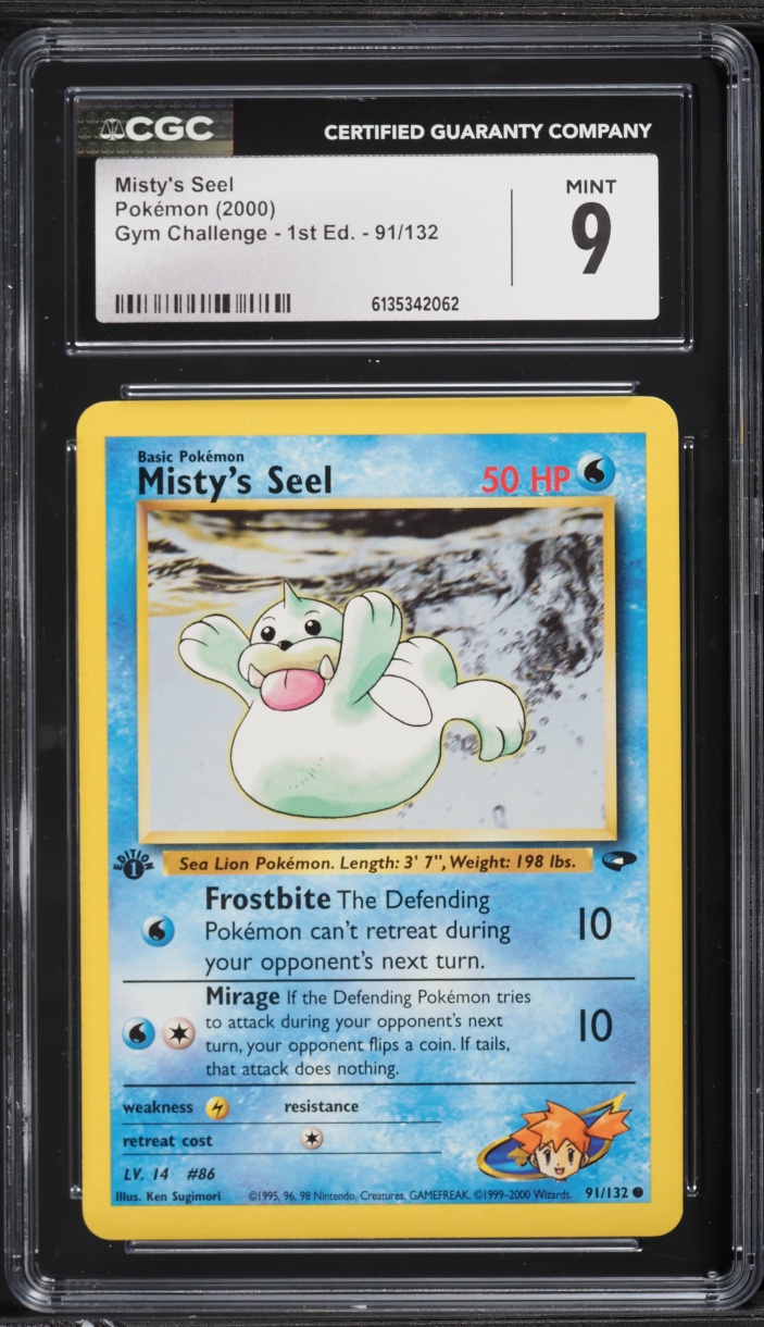 2000 Pokemon Gym Challenge 1st Edition Misty's Seel #91 CGC 9 MINT