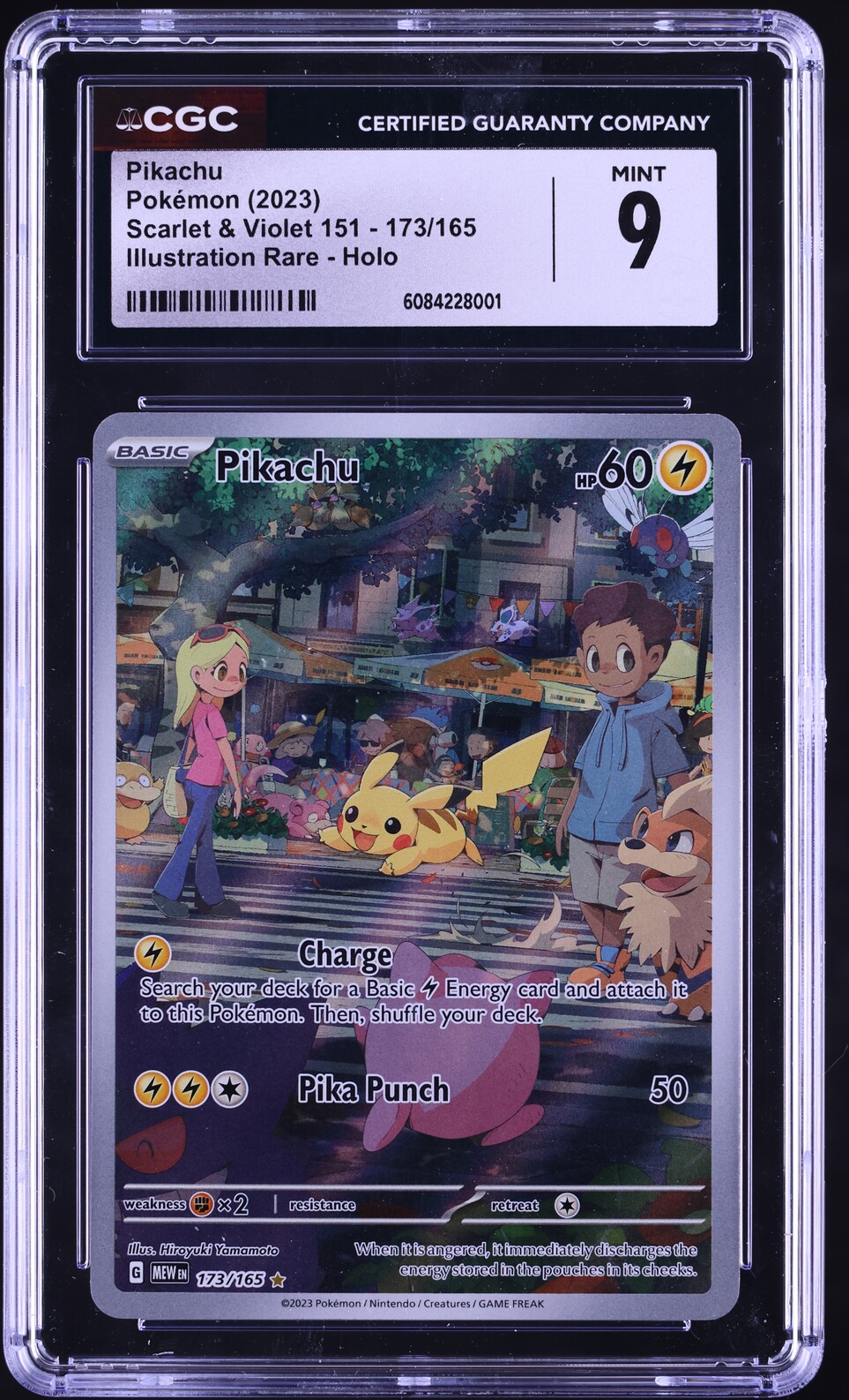 2023 Pokemon Scarlet & Violet 151 IR Pikachu #173 CGC 9 MINT