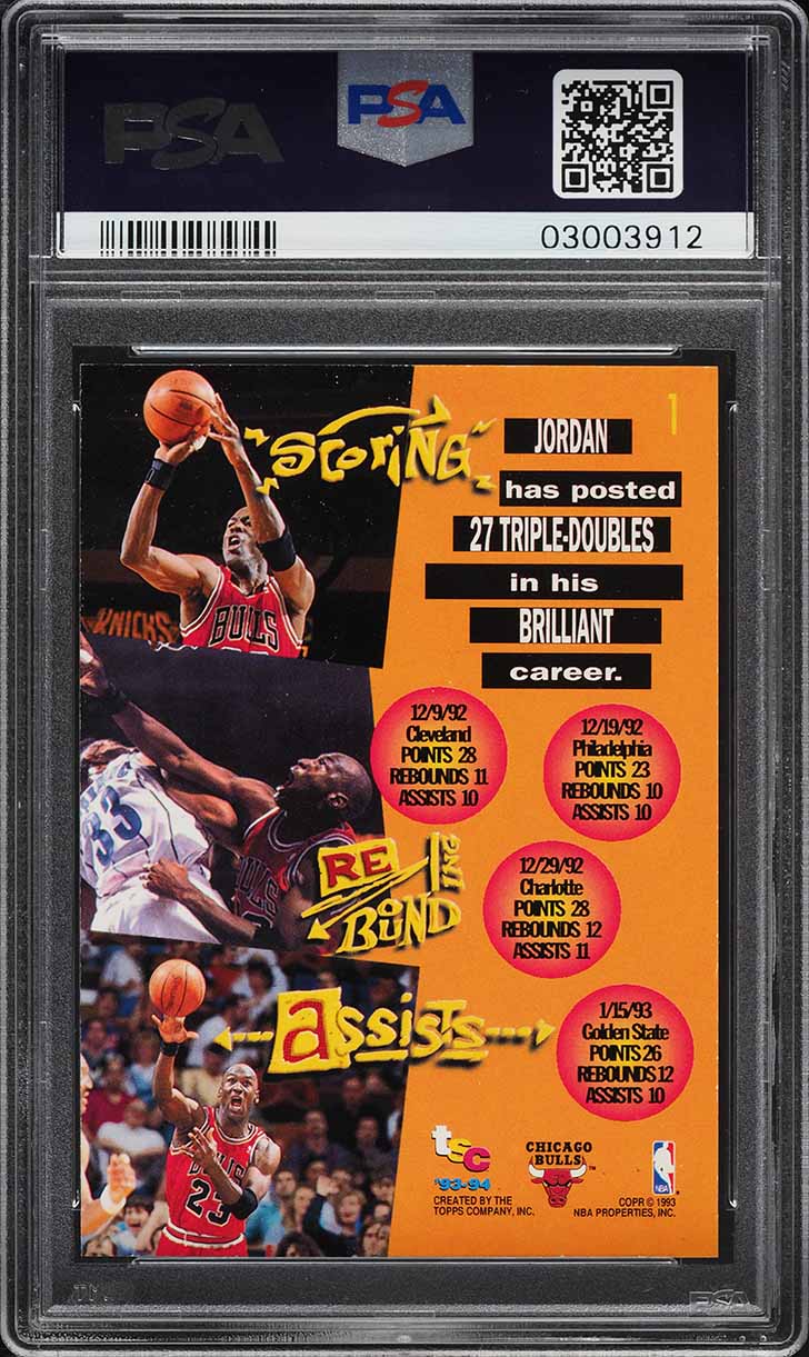 1993 Stadium Club Members Only Michael Jordan #1 PSA 10 GEM MINT