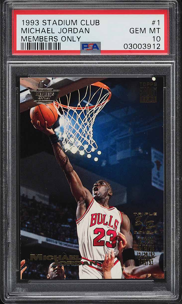 1993 Stadium Club Members Only Michael Jordan #1 PSA 10 GEM MINT