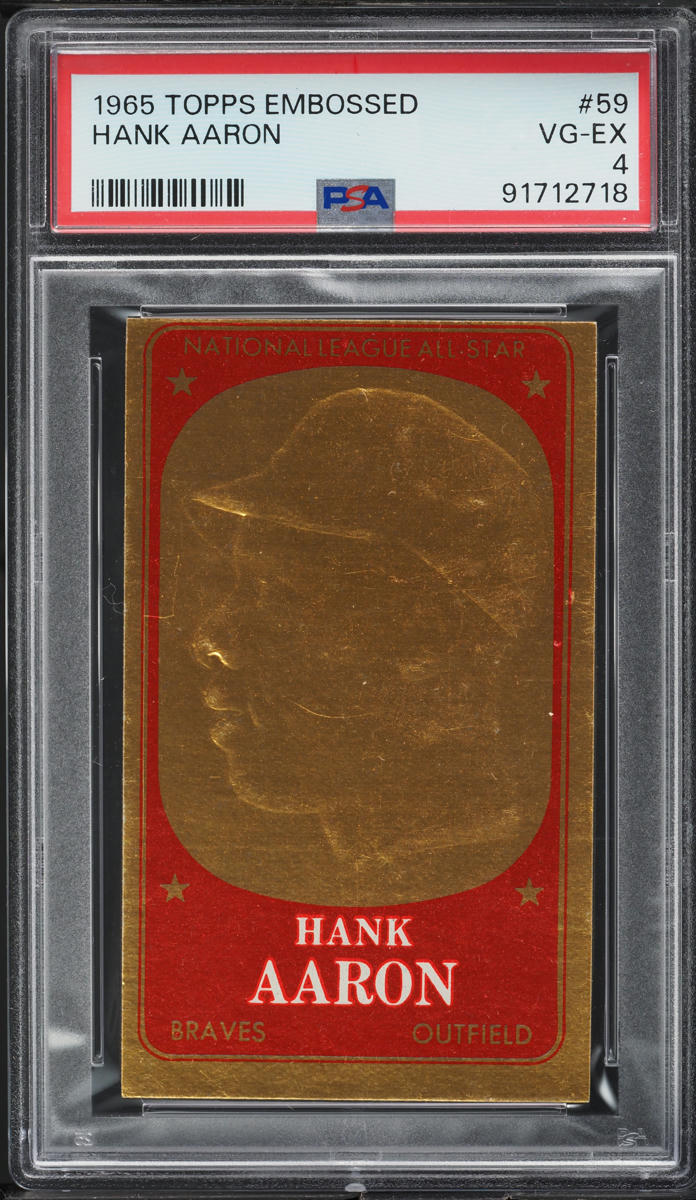 1965 Topps Embossed Hank Aaron #59 PSA 4 VGEX