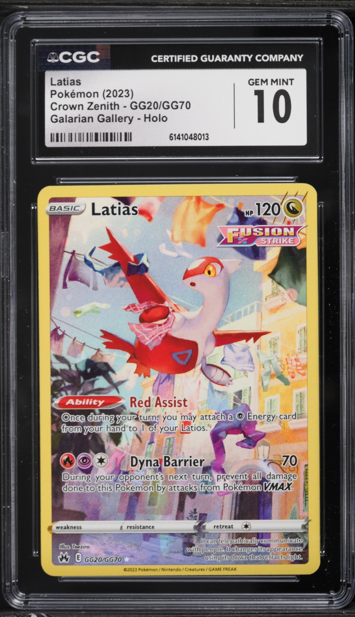 2023 Pokemon Sword & Shield Crown Zenith Alt Art Latias #GG20 CGC 10 GEM MINT