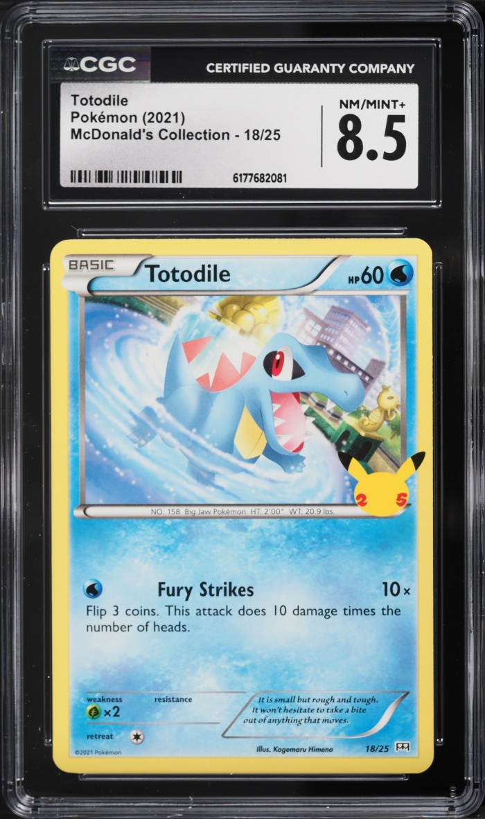 2021 Pokemon Sword & Shield Mcdonald's Collection Totodile #18 CGC 8.5 NM-MT+