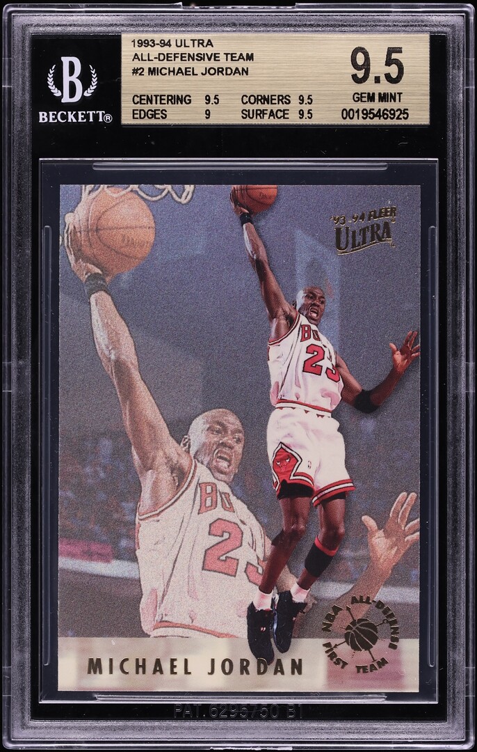 1993 Ultra All-Defensive Team Michael Jordan #2 BGS 9.5 GEM MINT