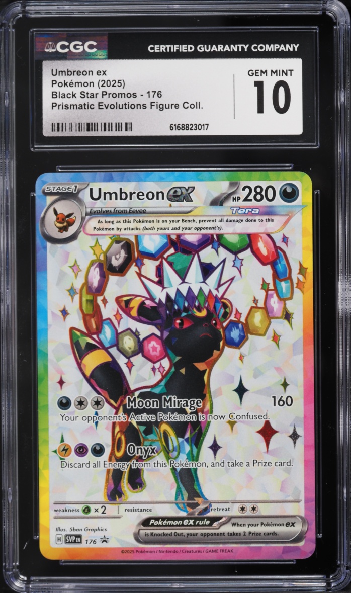 2025 Pokemon Scarlet & Violet Promo Prismatic Evolutions Full Art Umbreon Ex CGC 10 Gem Mint