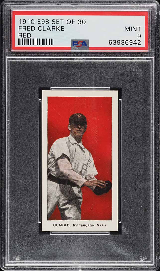 1910 E98 Set Of 30 Red Fred Clarke PSA 9 MINT