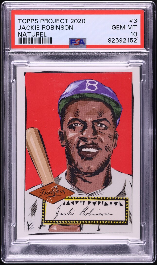 2020 Topps Project 2020 By Naturel Jackie Robinson #3 PSA 10 GEM MINT
