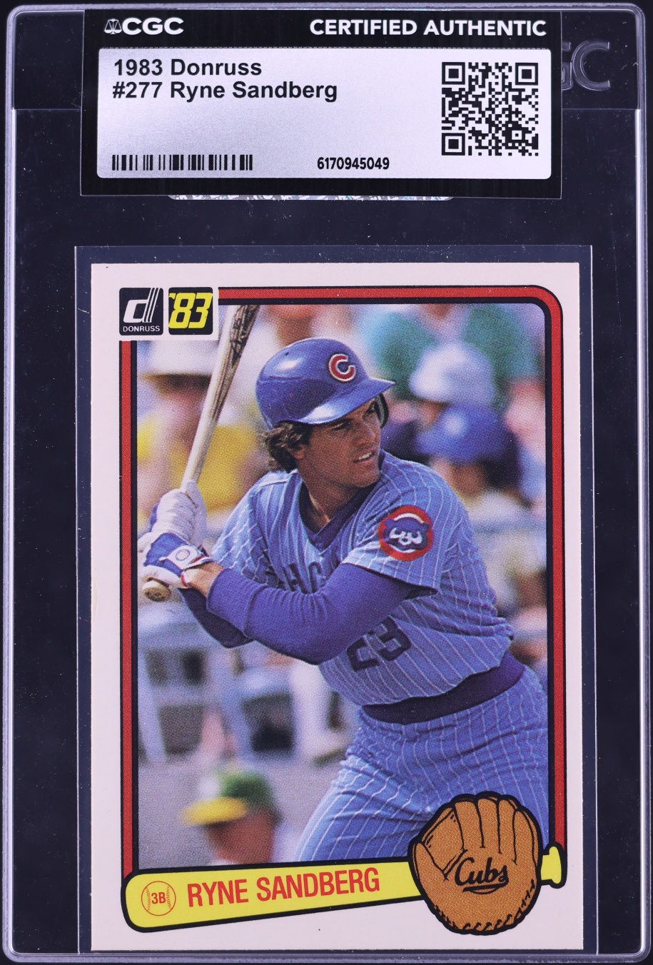 1983 Donruss Ryne Sandberg ROOKIE #277 CGC AUTH